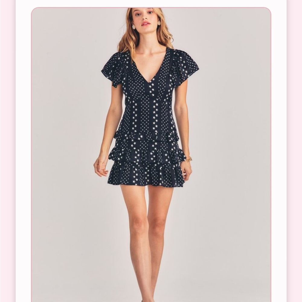 Love Shack Fancy- Higgins Dress- Black Stars